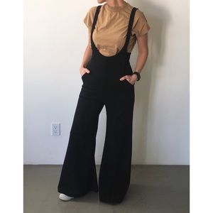 Emory Park black suspenders jumpsuit